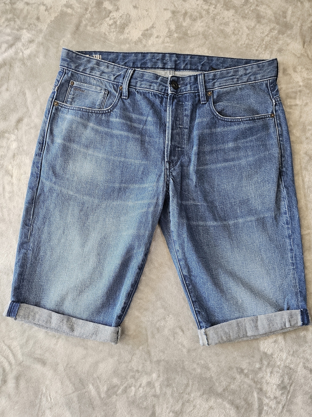 G-STAR 3301 Denim Shorts Men Size W36